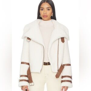 Tularosa Bailey Moto Jacket in Vanilla Bean